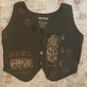 BlueFish Vintage Style vest  - Olive Green size 1.  Large to xlarge